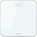 MASARU マサル 体重計 デジタル ヘルスメーター 高精度 乗るだけ 電源自動ON/OFF バックライト付 180kgまで対応 ボディスケール たいじゅうけい シンプル ホワイト(電池付属)スリム 収納 強化(2)