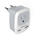 海外 変換プラ 韓国 TESSAN C/SEタイプ コンセント 変換プラグ 電源変換アダプター usb付き ベトナム ヨーロッパ ドイツ フランス スペインなど...