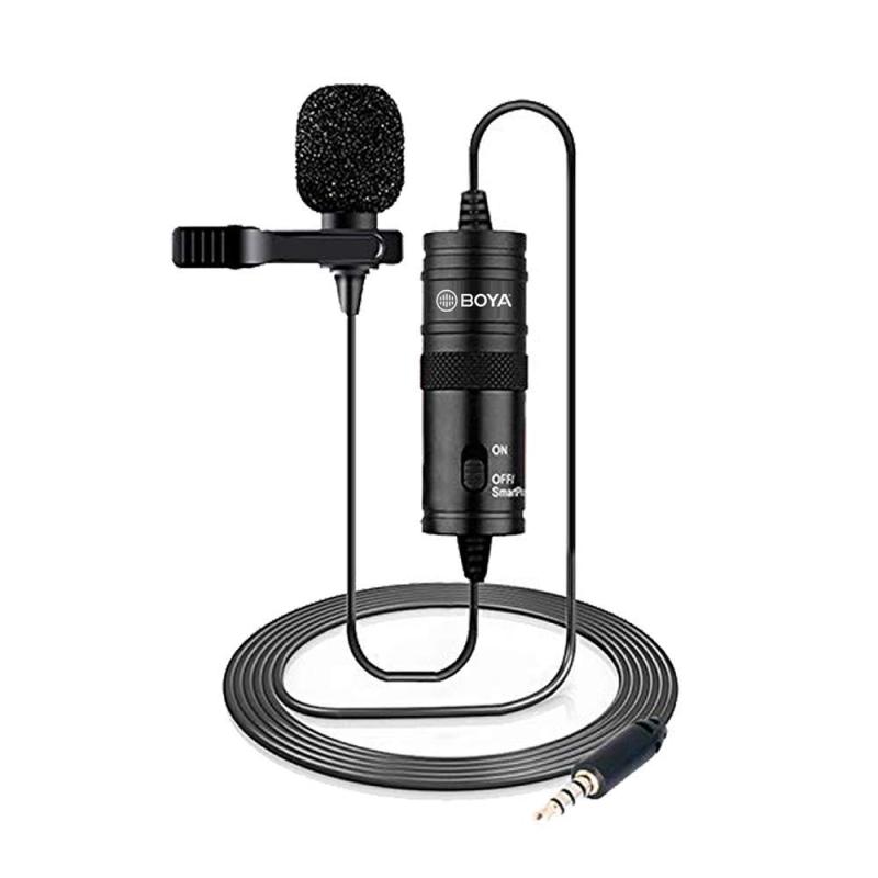 BOYA Omnidirectional Lavalier Condenser Recording Microphone for Canon Nikon Sony iPhone 8 8 plus 7 7 plus 6 6s Plus DSLR Camcorder Audio Recorder Youtube Podcast Interview Video