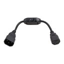 Eonvic PDU UPS パワーコードケーブル IEC 320 C14からC13 オン/オフスイッチ付き 30cm(2)