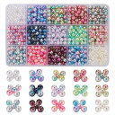HappyHome パールビーズ 手芸 アクセサリー パーツ 6mm 15色 1200個 マルチカラー ハンドメイド ブレスレット 手作りアクセサリー 手芸 DIY(3)