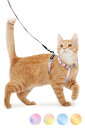 (シリーズ累計2万個突破) Petiam 猫 ハーネス リード 猫用 抜けない リードセット 迷子札付き お散歩セット 紐タイプ(4)