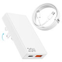 usb充電器 薄型 携帯充電器-タイプc-充電器 20W USB-C+USB-A 2ポート搭載 小型 急速充電器 タイプc(13mm超薄型/2ポート/折畳式プラグ) 同時充電 for iPhone 13 / 14 / 15 /16 Pro Max And(2)