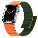 Anlinser コンパチブル Apple Watch バンド42mm 41mm 40mm 38mm、磁気両面リバーシブルアップルウォッチバンド シリーズ10/9/8/7/6/5/4/3/SE(2)