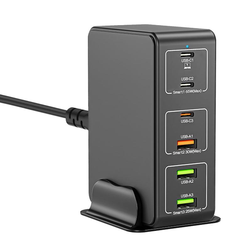 充電器 USB-C 合計120W type-c急速充電器PD 3.0、PPS、QC4+対応/単ポート65W/ 6ポート(USB-C*3&USB-A*3)6台同時充電 スマホ充電器 MacBook/iPhoneシリーズ/Galaxy Android ノートPC スマートフォン タブレット