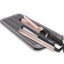 XINGHWX ヘアアイロンポーチ&ヘアアイロン 収納 プロのアイロンやカーラー用耐熱パッド、ポータブルトラベルシリコンストレートアイロンパッド、ヘアツールカバー ヘアアイロン ケース