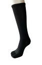 5本指ハイソックス 黒 レディース 着圧ソックス 美脚 靴下 スクール ソックス リブソックス 22-24cm 黒色 A06