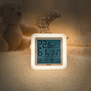 HuBDIC (1台4役) 目に優しい 授乳ライト 温湿度計 USB充電式 時計 温度 湿度 LED タッチパネル 授乳灯 3段階調光 自動オフ 睡眠ライト 間接照明 ナイトライト ナチュラル 卓上ライト 壁掛け 赤ち