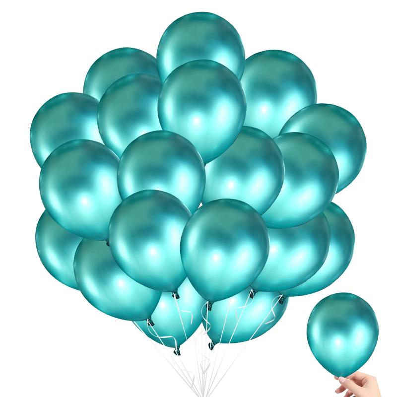 BTZO バルーン 風船 50個入 10インチ ラウンド メタリックカラー ゴム風船 光沢 飾り付け 誕生日 結婚式 成人式 パーティー お祭り 文化祭