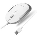 Macally サイレント USB マウス有線 Apple Mac Windows PCラップトップ/デスクトップコンピュータ用 スリム&コンパクトマウスデザインセンサーとDPIスイッチを搭載した PC 800/1200/1600/2400 簡単な旅行(2)