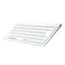 サンワダイレクト Bluetoothキーボード マルチペアリング iPad iOS/Win/Mac/Android 対応 配列切替可能 充電式 パンタグラフ 日本語配列 ホワイト 400-SKB072_73(2)