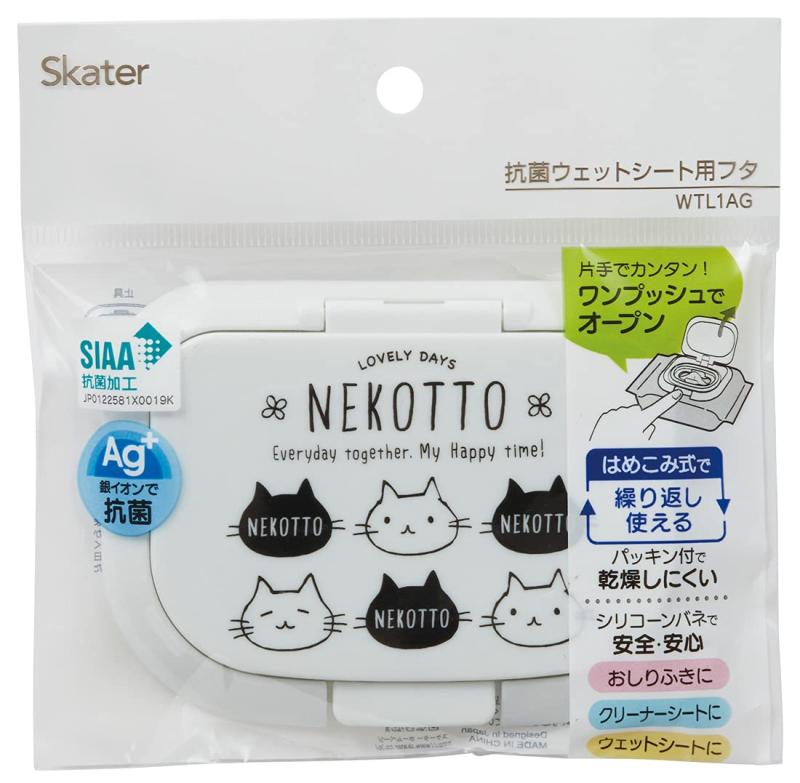 スケーター (skater) 抗菌 ウエットシート用フタ ねこっと WTL1AG-A