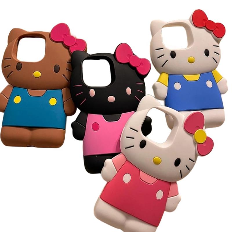 ハローキティ Compatible with iPhone 15 適応ケース シリコン 15 Promax 耐衝撃 立体 落下防止 軽量 13/14/15 Pro Max 傷防止 スマホケース アイフォンカバー