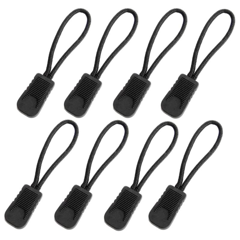 XSAJU ジッパータブ 8個セット ジッパープル ファスナー バックファスナー ブラック