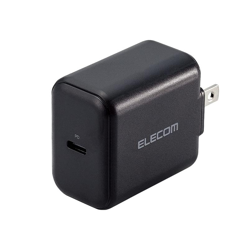 エレコム(ELECOM) USB コンセント 充電器 20W ( USB PD対応 ) Type-C×1 ブラック MPA-ACCP17BK