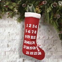 Morobor フェルトクリスマスアドベントカレンダー、大型壁掛けファブリッククリスマスソッキングカウントダウンカレンダーポケット付き 24 日間再利用可能なクリスマスカウントダウンカレ
