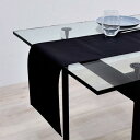 スタイルデコール(STYLE Decor) テーブルランナー リバーシブル 綿100% 北欧 おしゃれ テーブルセンター 30cm×180cm 無地オックス・ブラック W2603920
