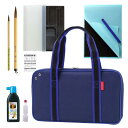 あかしや 書道セット ショルダートート ブルー AF233-BL