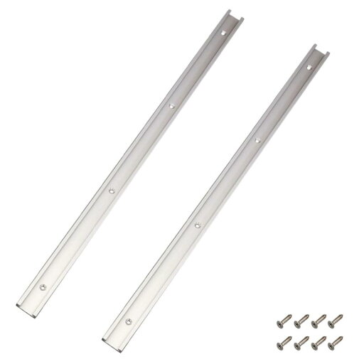 HAMILO Tスロット トラック 60cm レール 2本 セット 木工作業 穴 T字断面 アルミレール 多用途 HAMILO Tスロット トラック 60cm レール 2本 セット 木工作業 穴 T字断面 アルミレール 多用途