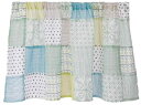 カフェカーテン おしゃれ かわいい 北欧 Sunnyday Fabric ボタニカルフラワー 幅100cm x 丈70cm (ブルー)