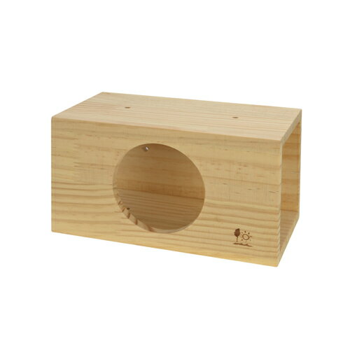 三晃商会 SANKO スクエアトンネル(M) 小動物 ケージ ハウス 木製 デグー ハリネズミ モモンガ