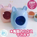 【 fuu 陶器のハウス うさぎ・うさ耳 】小動物用 ハムスター デグー モモンガ その1