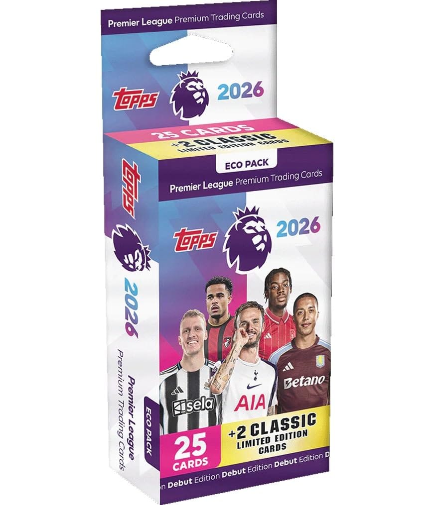 he Eco Pack contains 25 cards plus 2 random Classic LE cards. Topps Premier League 2026 - Debut Edition - Eco Pack