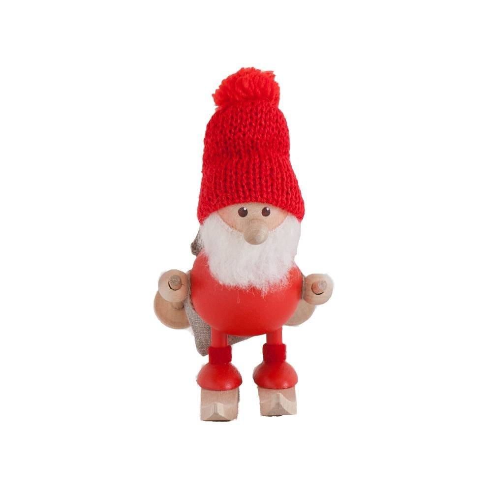 乐天商城 - NORDIKA nisse ノルディカ ニッセ クリスマス 木製人形 (スキーをしているふとっちょサンタ/レッド / NRD120103)