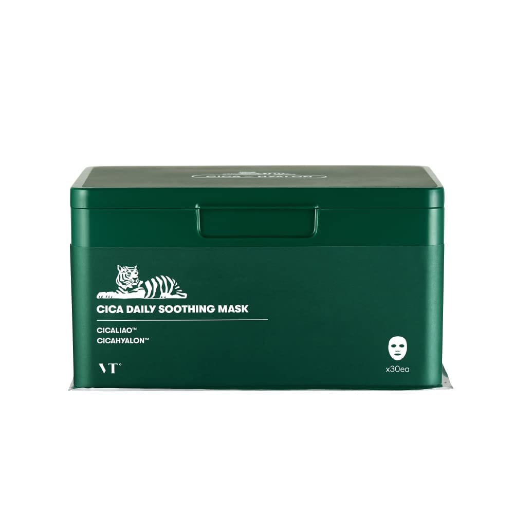 VTCOSMETICS(ブイティコスメテックス) 【正規品】シカデイリースージングマスク フェイスマスク 30シート (x 1) 保湿 敏感肌 乾燥肌 スキンケア 肌荒れスキンケア 毛穴ケア