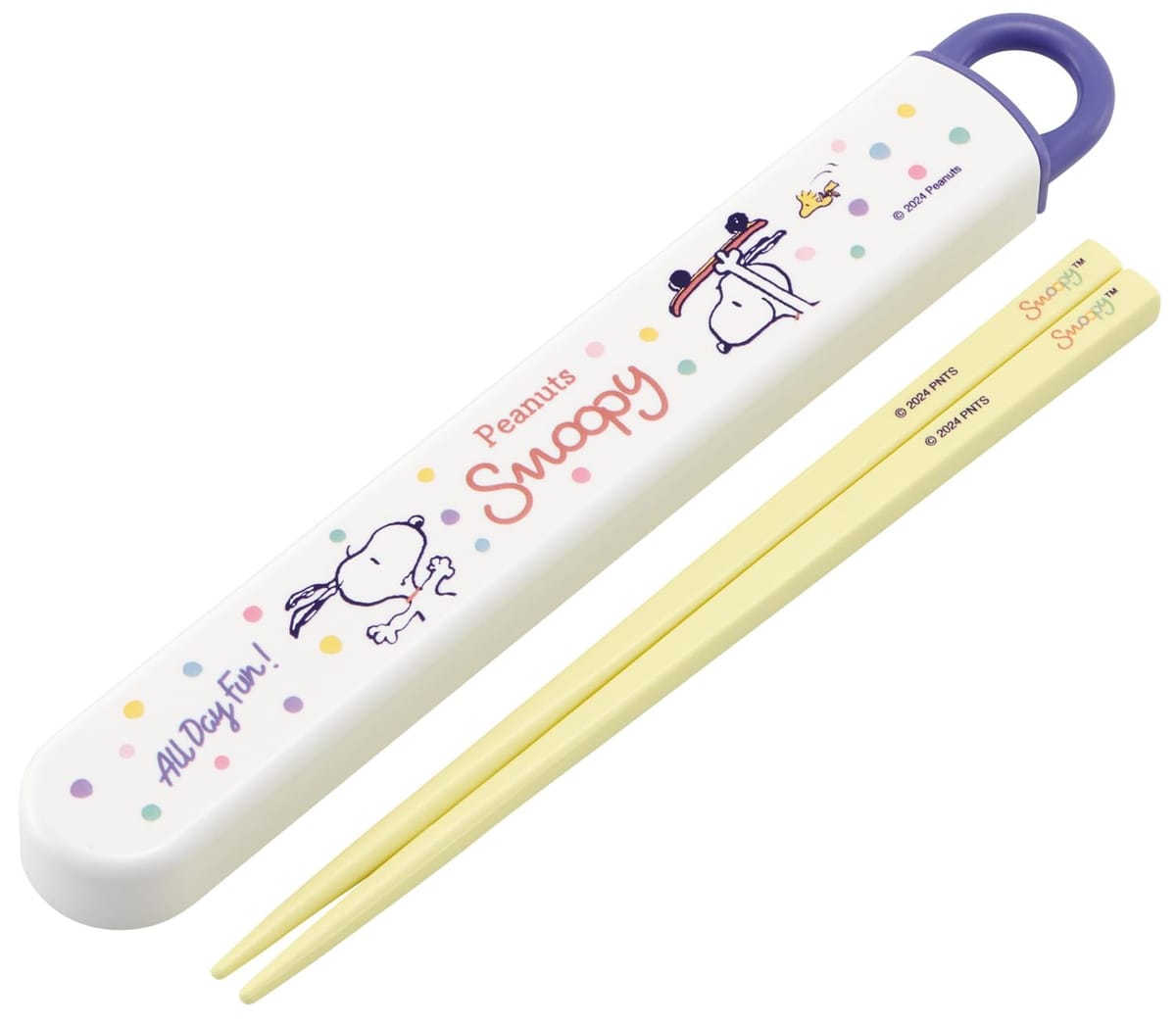 樂天商城 - スケーター(Skater) 箸 箸箱 セット 子供用 お弁当 16.5cm 日本製 食洗機対応 スライド式 スヌーピー スケートボード ABS2AMAG-A