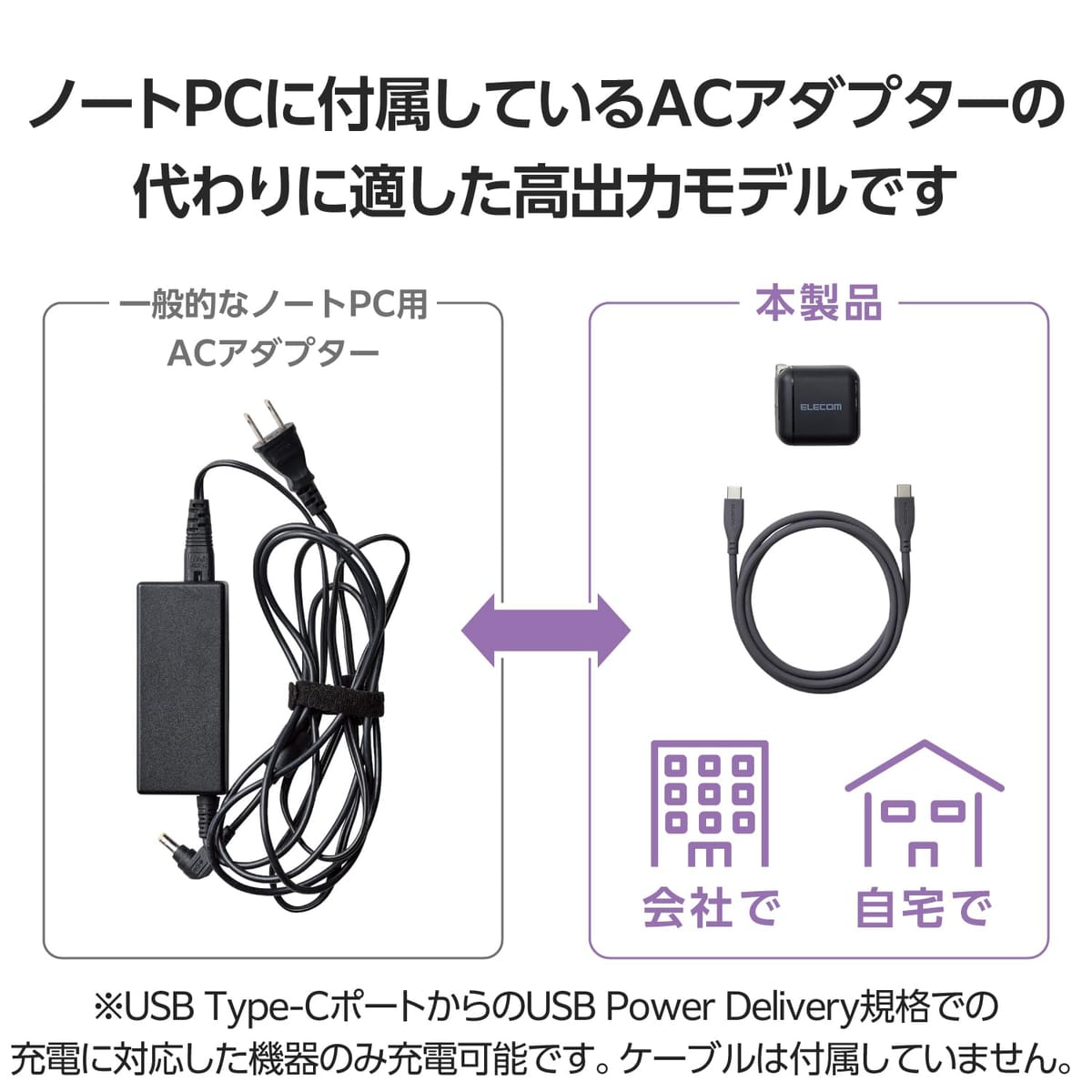 エレコム 充電器 ノートPC パソコン 65W USB PD対応 小型 Type-C 1ポート PPS対応 ...