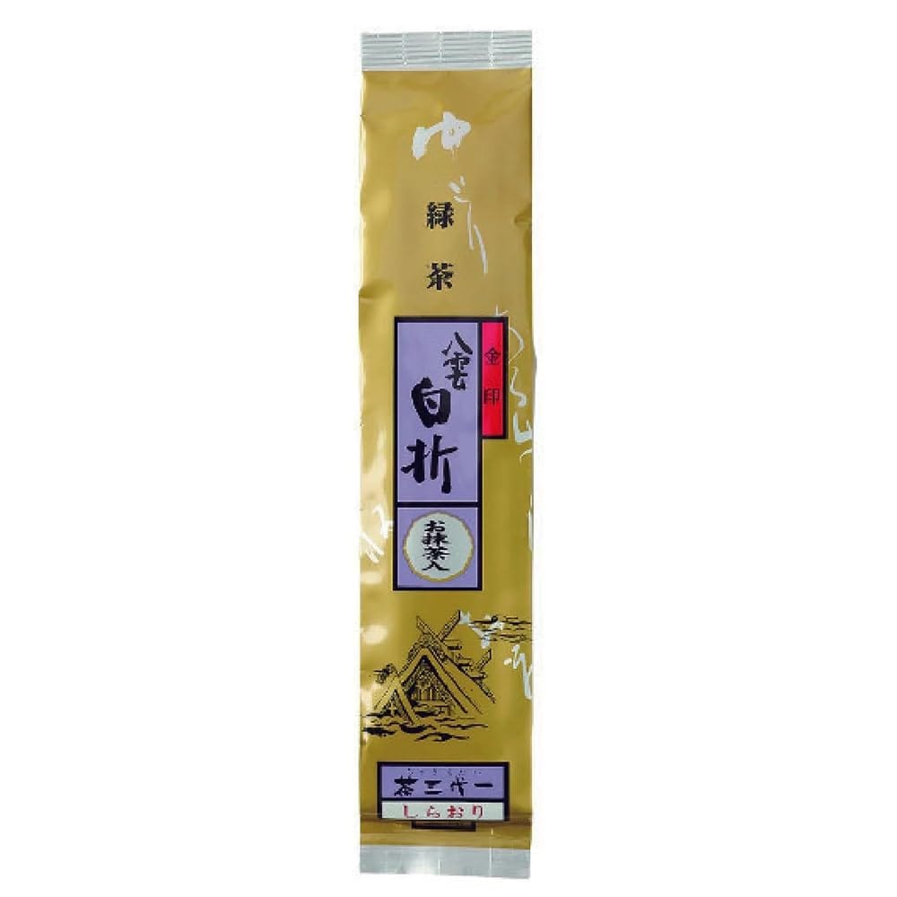 【お茶】茶三代一 抹茶入り 八雲白折 金印 135g