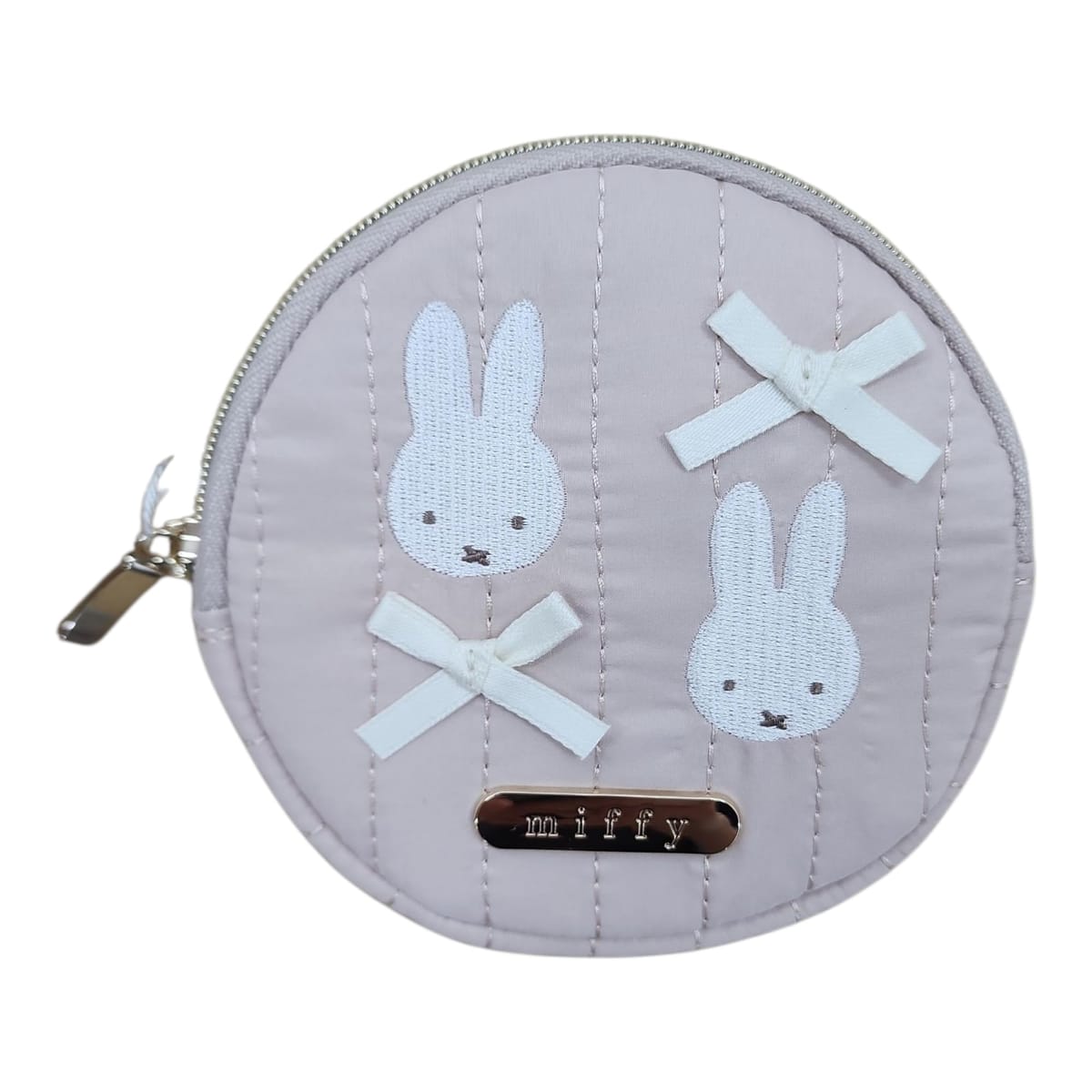 マリモクラフト ミッフィー miffy my favorite ribbon サークルポーチ ベージュ 約Φ100×D15mm DBM-2820