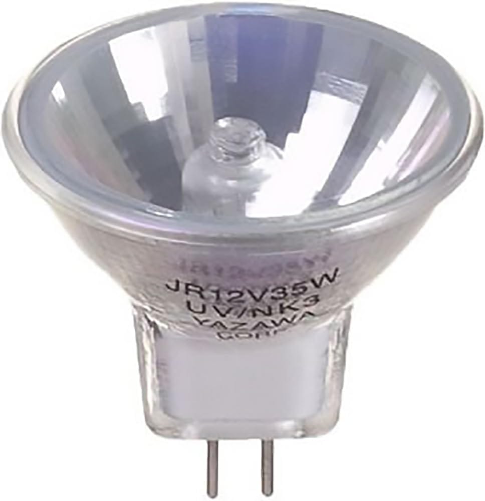 サイズ(約):径35×全長50mm本体重量(約):20g口金:EZ10、定格電圧:12V、定格消費電力:35Wビーム角:10度 (狭角)定格寿命:3000時間 ●タイプ：35W形●消費電力（W）：35●ビーム開き：10°●定格寿命（h）：3000●全長（mm）：40●径（mm）：35●口金：GZ4●本体重量（g）：12●UVカットカバーガラスにより紫外線を低減します。※※事業者向け商品です※※