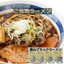 【ポイント5倍】 富山ブラックラーメン 4食 スープ付き スパイシー 醤油ベース 黒いスープ 生中華麺 袋麺 ご当地ラーメン 人気 贈り物 自家用 産地直送 ゆうパケット 送料無料