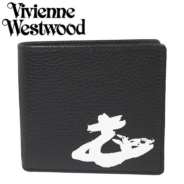 ヴィヴィアン・ウエストウッド Vivienne Westwood 2つ折り財布 BLACK/WHITE N402 MELIH 51010016 ギフト プレゼント 贈答品