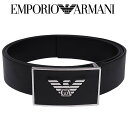 エンポリオ アルマーニ ビジネスベルト メンズ エンポリオ・アルマーニ EMPORIO ARMANI メンズベルト ブラック Mサイズ 90cm Y4S196-YDC0G イタリー製 ギフト プレゼント 贈答品 父の日ギフト 誕生日