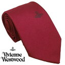 Vivienne Westwood ヴィヴィアン・ウェストウッド ネクタイ レッドソリッド系 イタリー製 シルク100% AW23 SS81050004 W00OS H401CS-RED(4)