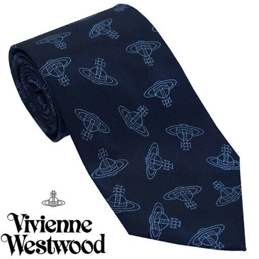 Vivienne Westwood ヴィヴィアン・ウェストウッド ネクタイ ネイビーブルー系 クレスト柄 イタリー製 シルク100% AW24 81050004-W0106-K410-NAVY BLUE Vivienne Westwood ヴィヴィアン・ウェストウッド ネクタイ ネイビーブルー系 クレスト柄 イタリー製 シルク100% AW24 81050004-W0106-K410-NAVY BLUE