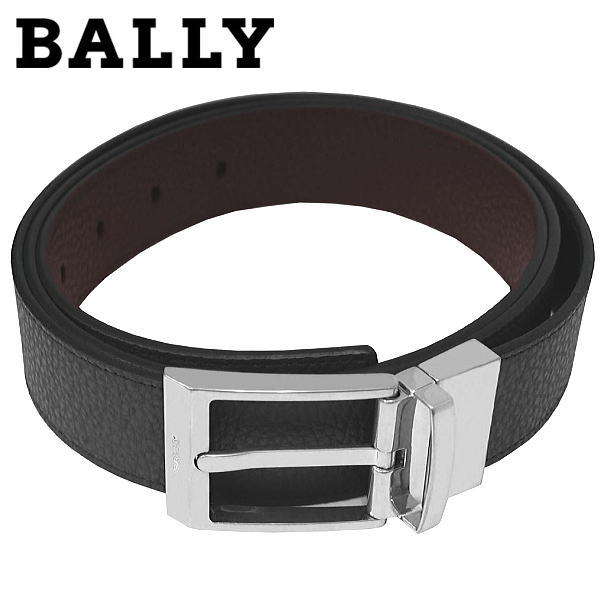 バリー BALLY メンズベルト リバーシブルベルト 型押しブラック 型押しブラウン DRESS 6304879 イタリー製 ギフト プレゼント 贈答品 記念品 就職祝い 昇進祝い