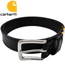 Carhartt カーハート ベルト メンズベルト ブラック Saddle Leather Belt シルバーバックル 36インチ 36インチ スペイン製