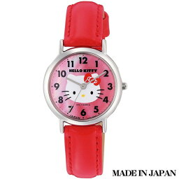 ハローキティ HELLO KITTY 子供用腕時計 日本販売限定モデル キャラクターウォッチ MADE IN JAPAN （日本製） レッド 0017N002