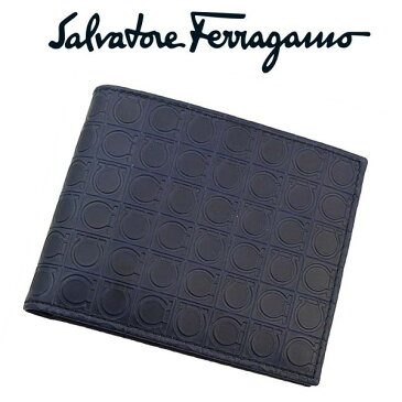 サルバトーレフェラガモ メンズ二つ折れ財布 salvatore ferragamo 小銭入れ付き 9685-01-572514 NAVY LEMONDROP ネイビーxレモンイエロー 並行輸入品