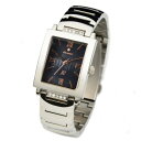 フォーエバー メンズ腕時計 スクエアー型 Forever ブラックシェル文字盤 FG-1205PG ギフト プレゼント