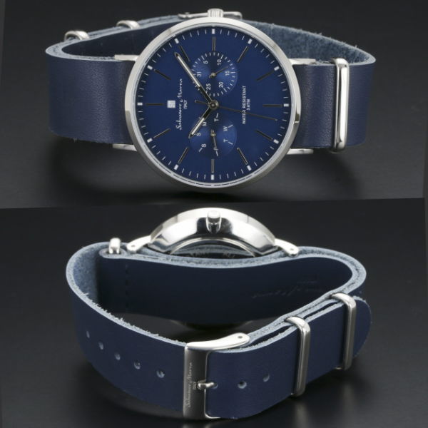 サルバトーレ・マーラ 薄型腕時計 ソフトレザーバンド SM15117-SSNVSV