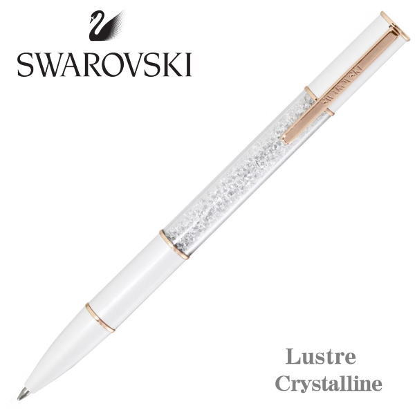 SWAROVSKI スワロフスキー ボールペン クリスタルライン ラスター Crystalline Luster ホワイト 油性ボールペン ショッピングバック付き ギフト プレゼント 贈答品
