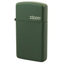 スリムＺｉｐｐｏ ジポー ZIPPO マットカラー カーキグリーン ロゴ入り COLLECTION 1627ZL Khaki Matte 正規代理店品 スリムタイプ ネコポス便対応品