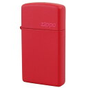 ジポー ZIPPO マットカラーレッド ロゴ入り COLLECTION 1633ZL Red Matte 正規代理店品 スリムタイプ ネコポス便対応品