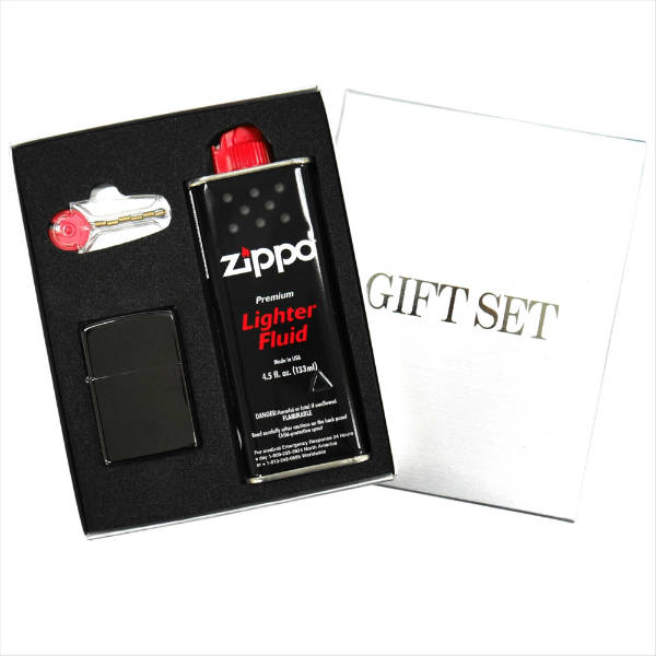 チタン・Zippo ジッポー ZIPPO オイルライター ギフトBOXセット レギュラーサイズ チタンコーティング エボニー 24756 ギフト プレゼント 誕生日 記念品