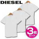 ディーゼル DIESEL アンダーウエア ラウンドネック Tシャツ ホワイト コットン100% 3枚セット Sサイズ Mサイズ Lサイズ